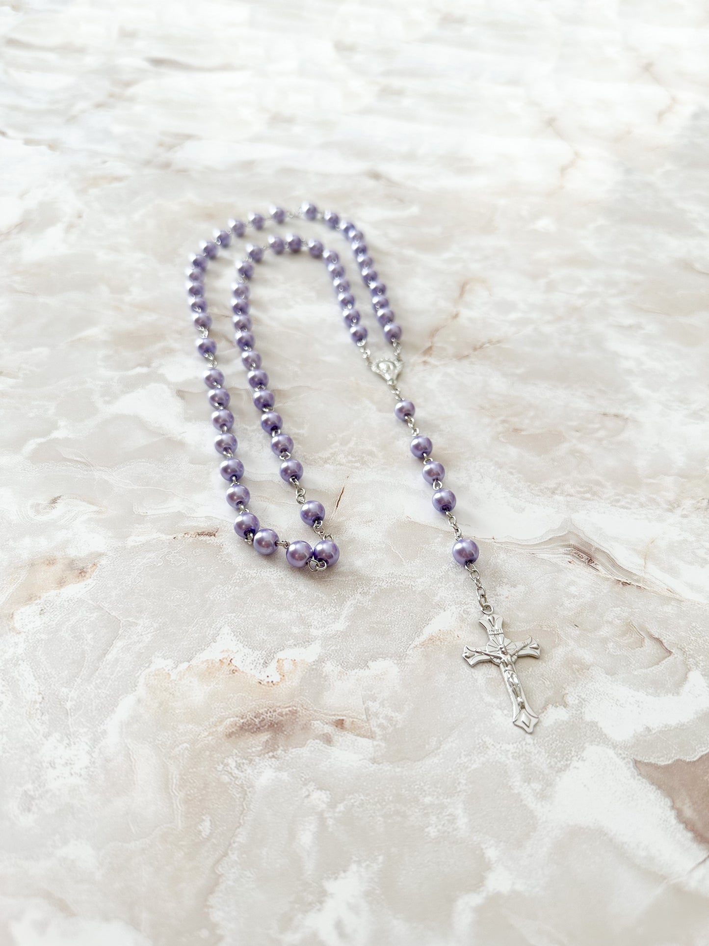 Imitation Pearl Rosary