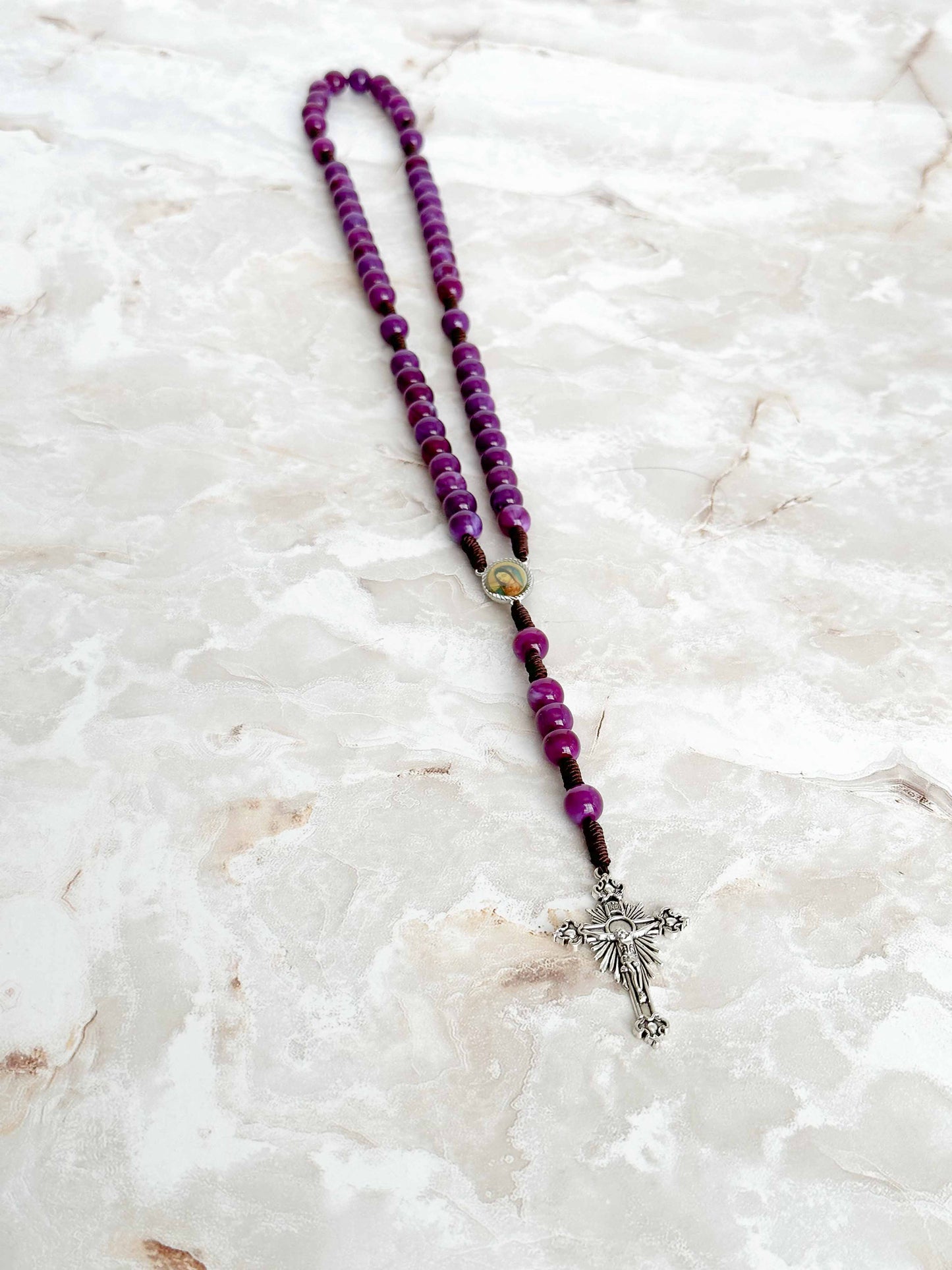 Royal Purple Acrylic Rosary