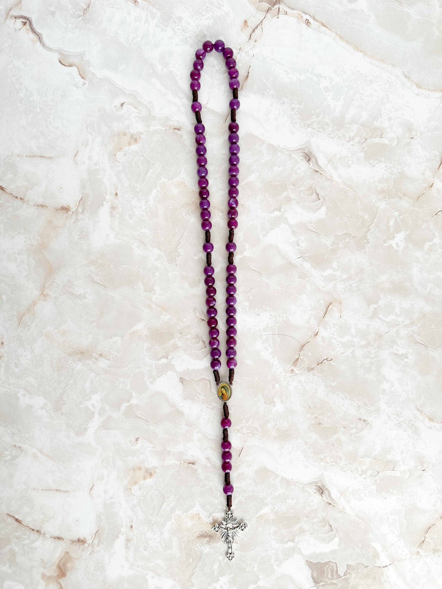 Royal Purple Acrylic Rosary