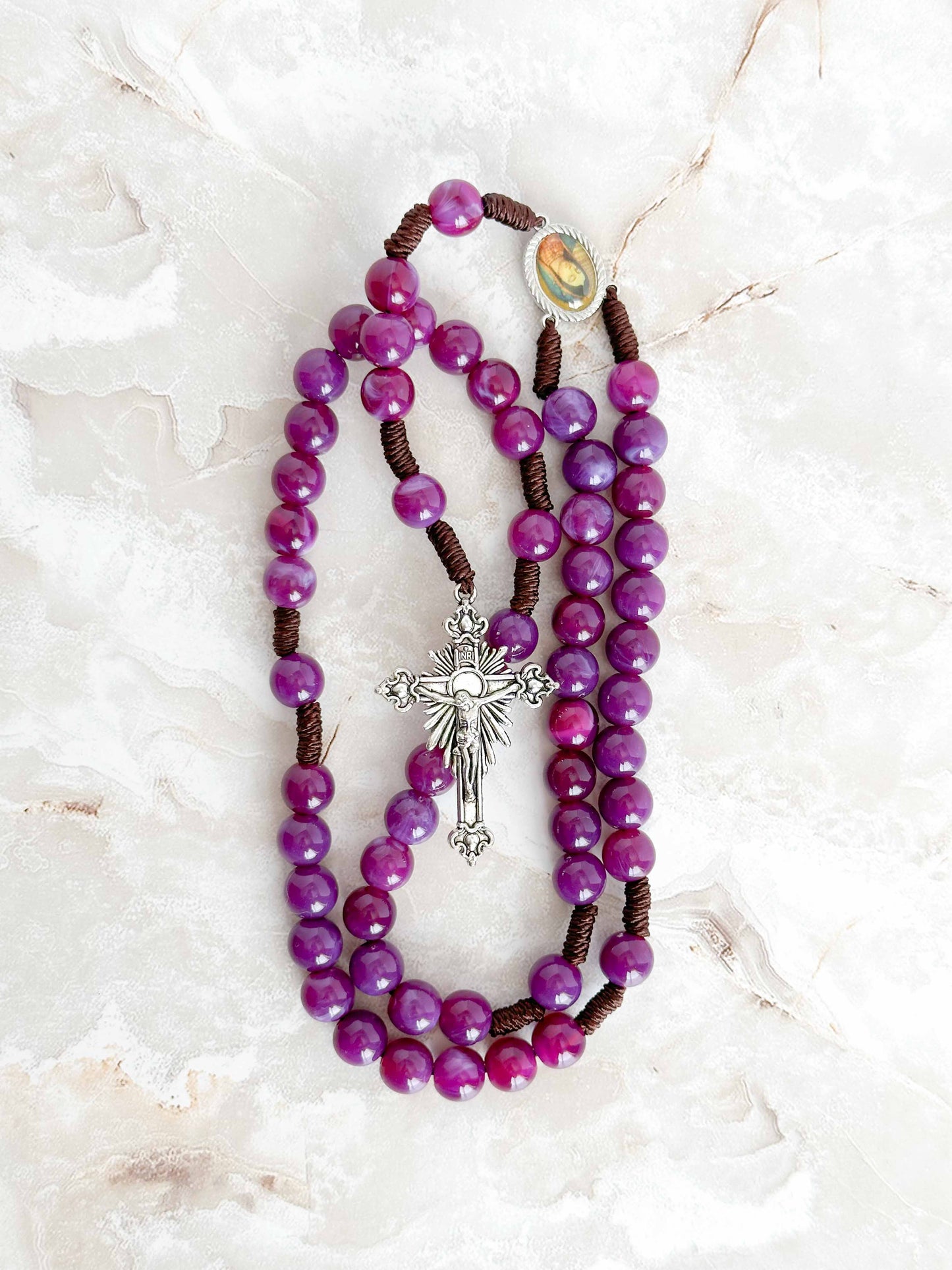 Royal Purple Acrylic Rosary