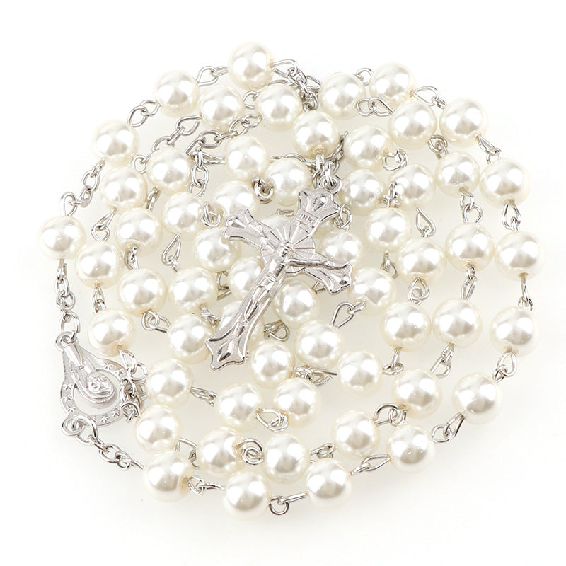 Imitation Pearl Rosary