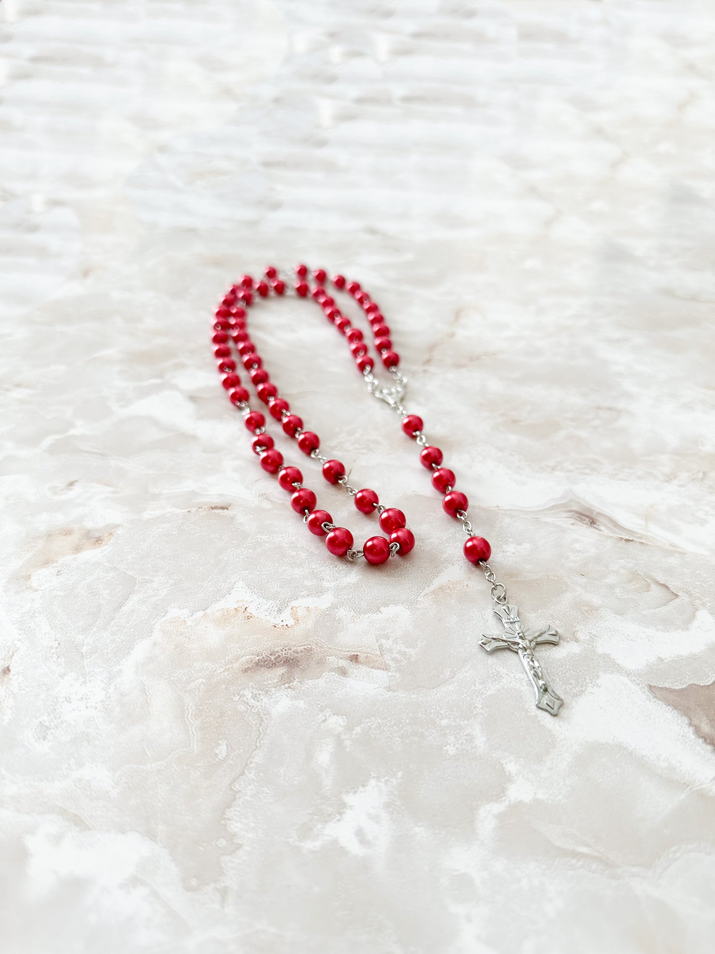 Imitation Pearl Rosary