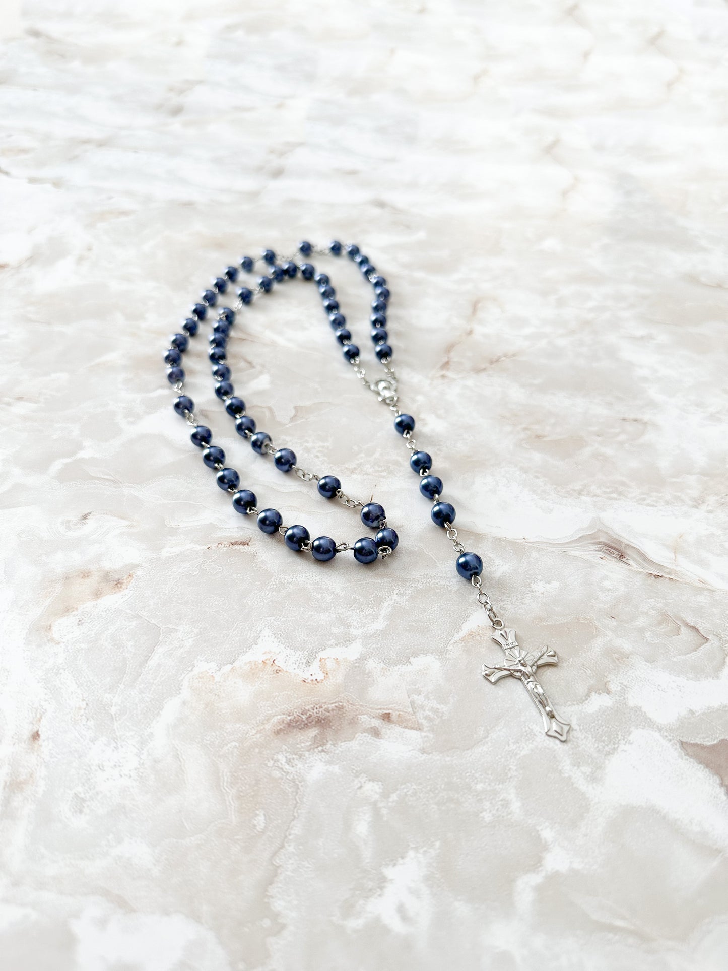 Imitation Pearl Rosary