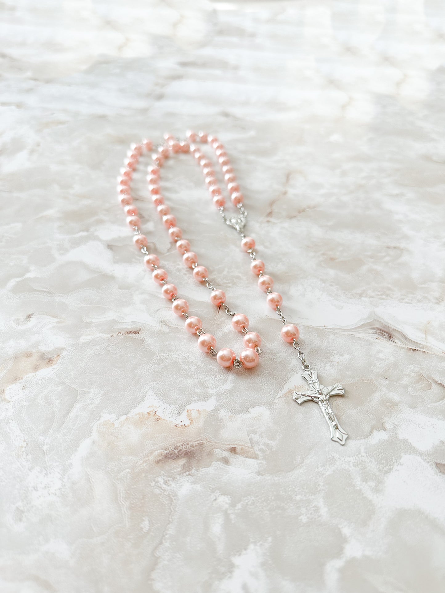 Imitation Pearl Rosary