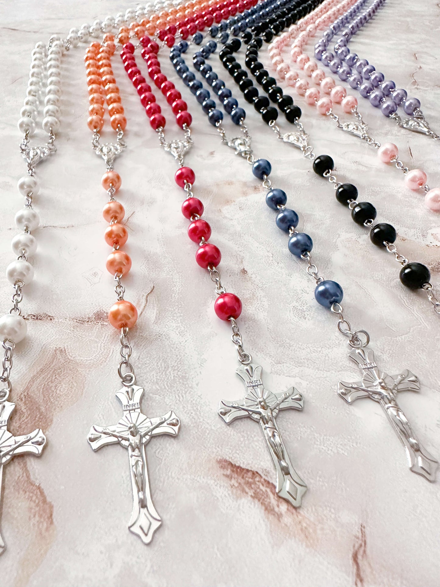 Imitation Pearl Rosary